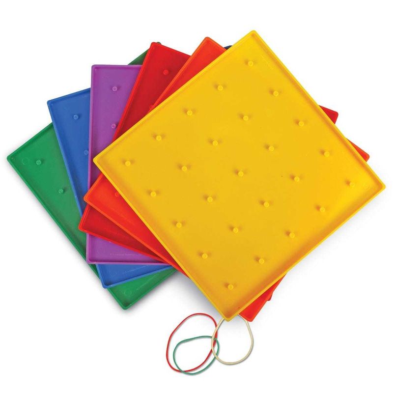 картинка Развивающая игрушка "Цветные геоборды"  (10 элементов) от магазина снабжение школ