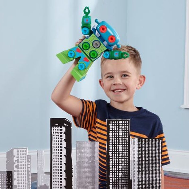 картинка Развивающая игрушка "Закручивай и учись.Робот"  (16 элементов с наклейками) от магазина снабжение школ