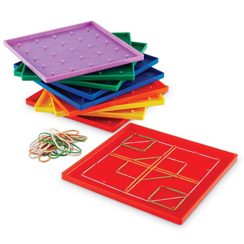 картинка Развивающая игрушка "Цветные геоборды"  (10 элементов) от магазина снабжение школ