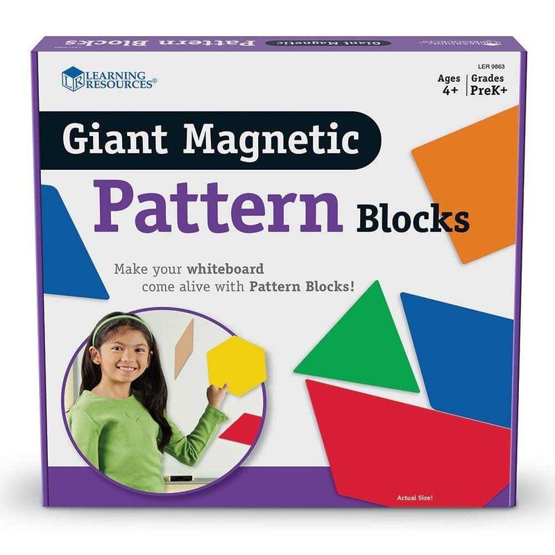 картинка Развивающая игрушка "Блоки геометрические магнитные" (демонстрационный материал, 47 элементов) от магазина снабжение школ