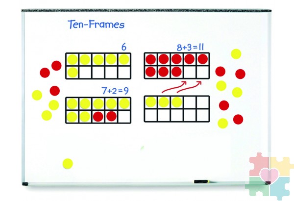 картинка Математические фишки "Быстрый счет"  (демонстрационный материал   магнитный, 44 элемента) от магазина снабжение школ
