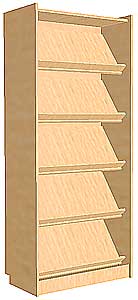 картинка Стеллаж библиотечный демонстрационый (5 полок, изменяемый наклон) от магазина снабжение школ