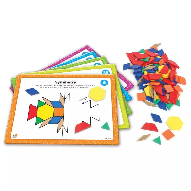картинка Развивающая игрушка "Геометрические блоки.Основы математики" с карточками (144 элемента) от магазина снабжение школ